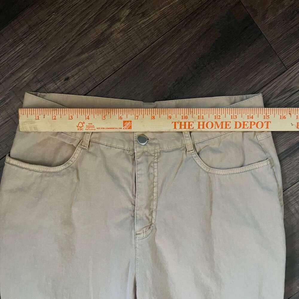 Soft Surrounding Womens Pants Beige Zip Hems Pull On Pockets Size Petit Medium - Picture 6 of 7